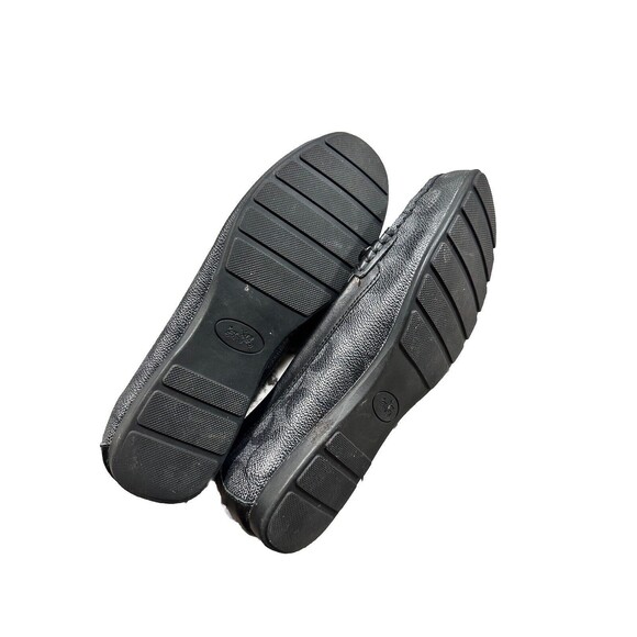 Coach Olive Loafers Black Gray Logo Metal Accent Round Toe Flat Womens Size 7.5B - Picture 3 of 9